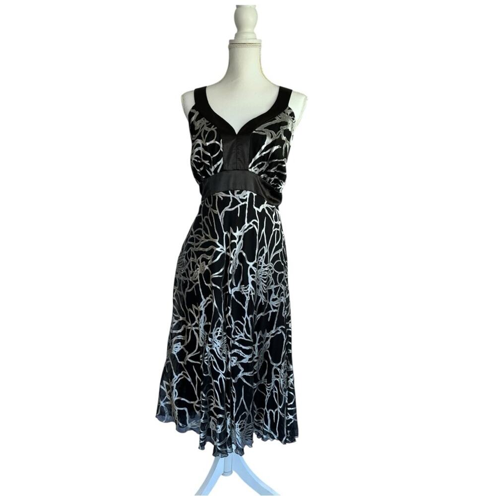 Lane Bryant - Elegant Black and White Floral Dress, Size18, NWT